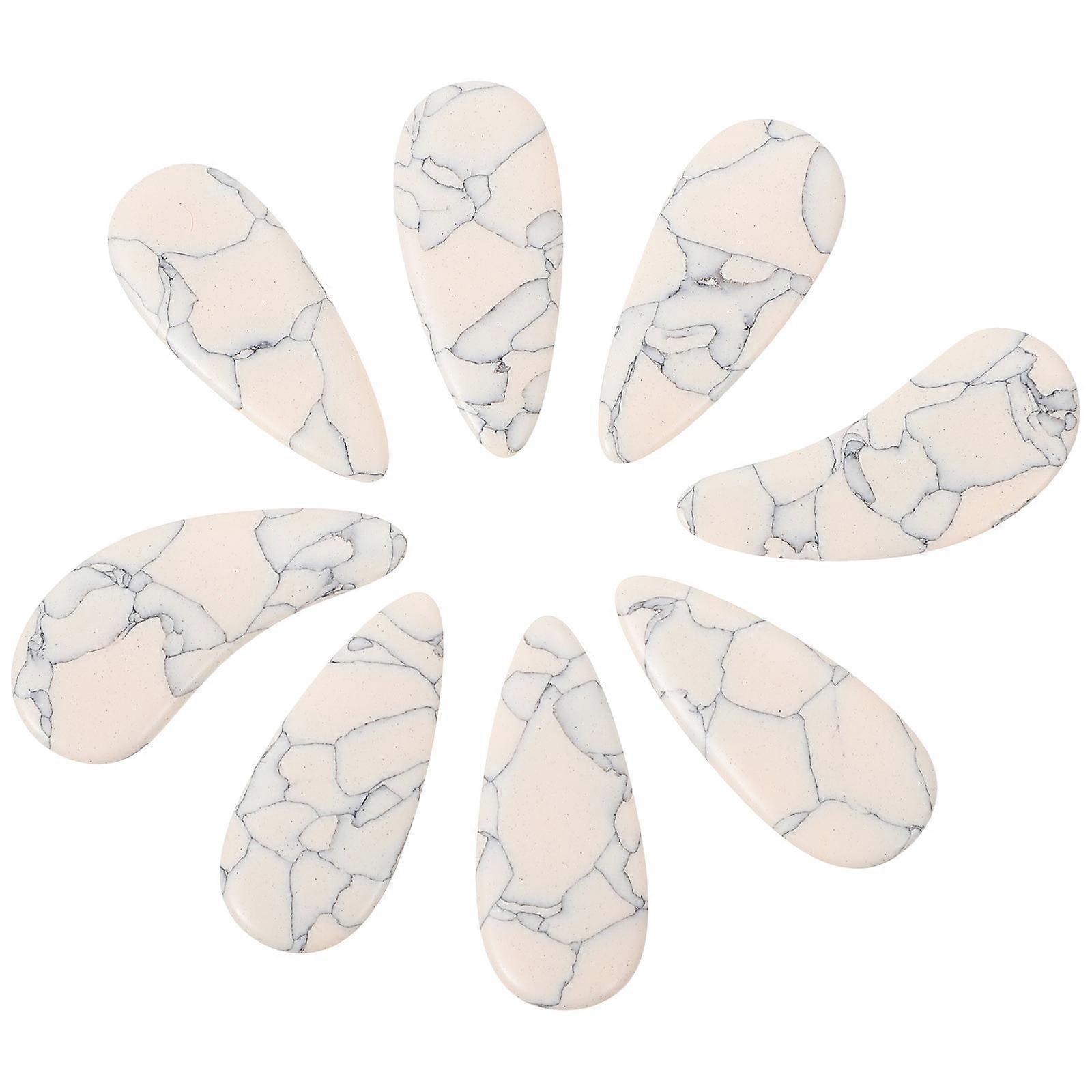 8Pcs White ABS Protective Practice Nails for Guzheng Beginners with Smooth Round Corners to Guard