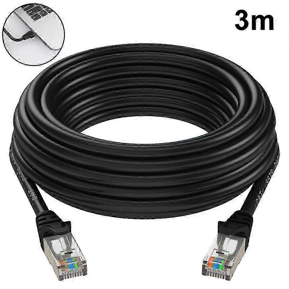Cat6 Ethernet Cable Gigabit Flat Network Cable Lan Cable With Cable Clips Snagless Rj45 Connectors For Computer/modem/router