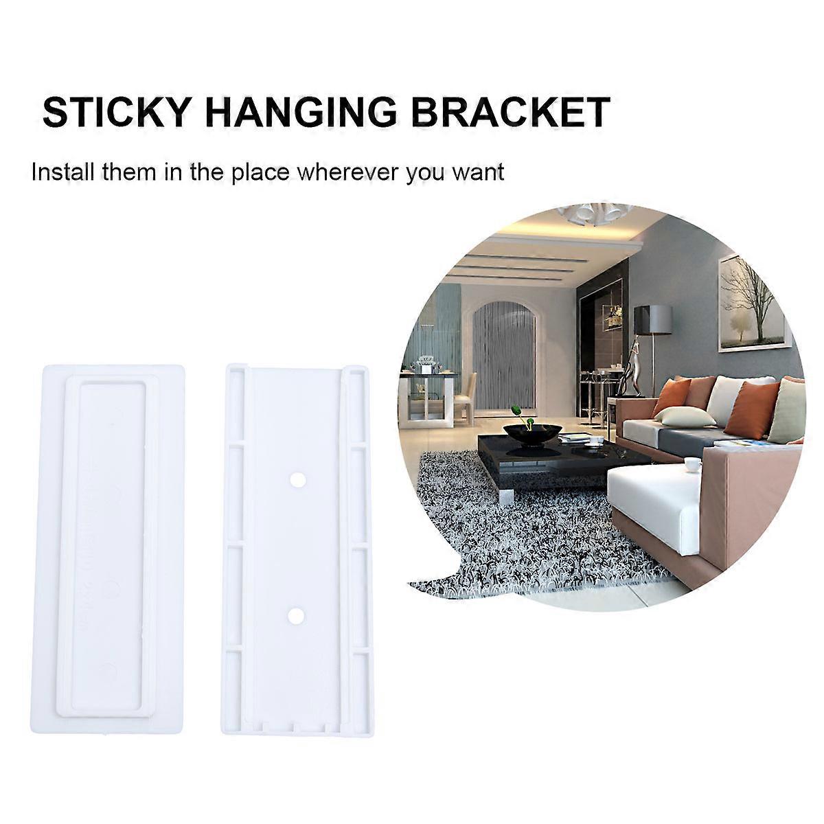 6Pcs Wall-mounted Cable Patch Panel Holders Traceless Punch Free Patch Board Racks Hanging Socket Organizer Holder