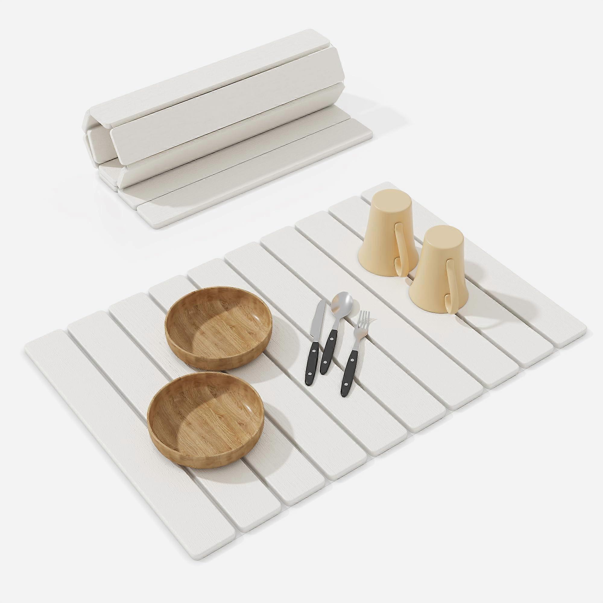 Large Stone Drying Mat 24'x16' with Instant Water Absorption, NonSlip, Quick Dry for Kitchen Counter