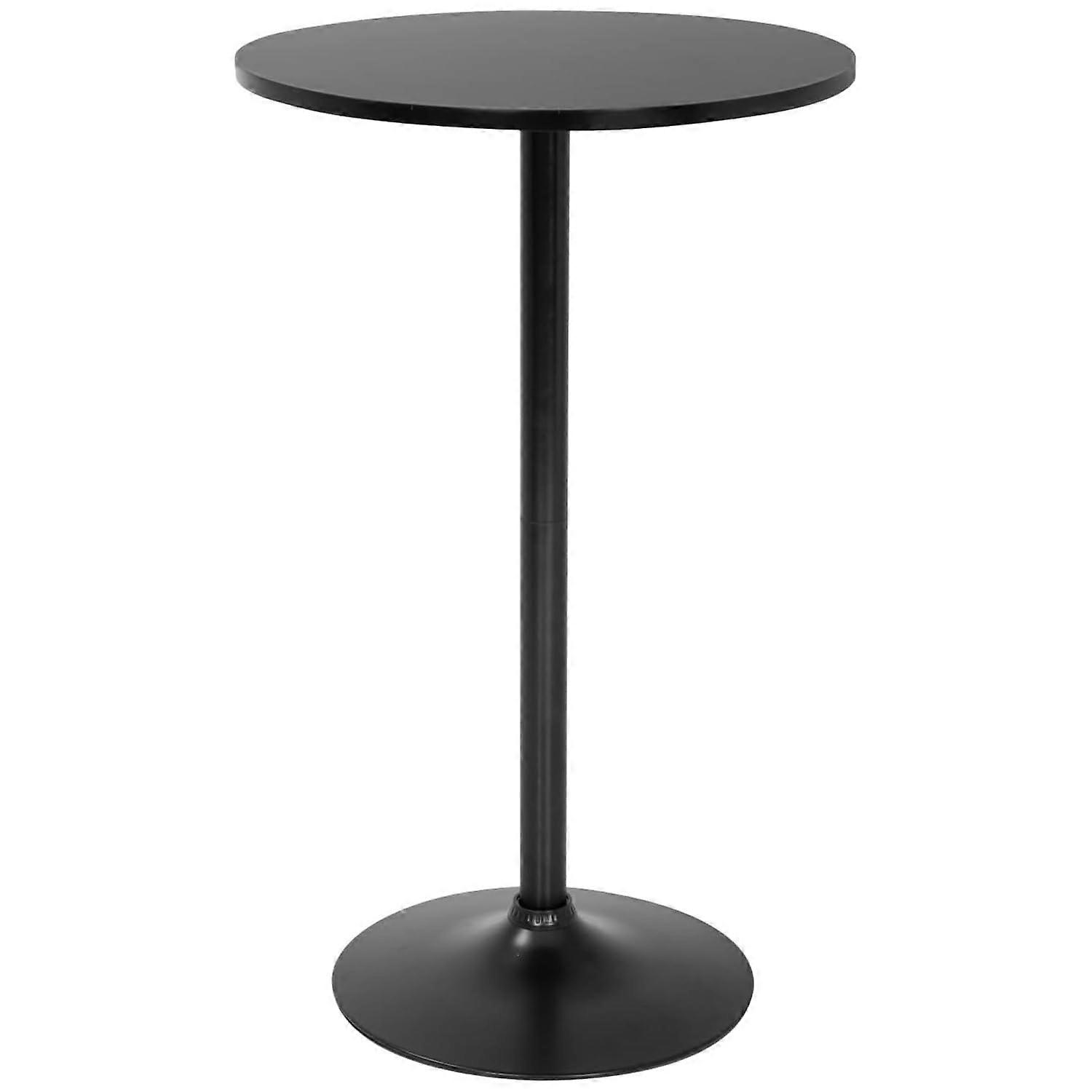 40 Inch Round Bar Table with Chrome Steel Base, Fixed Height Bistro Table for Home Kitchen Dining