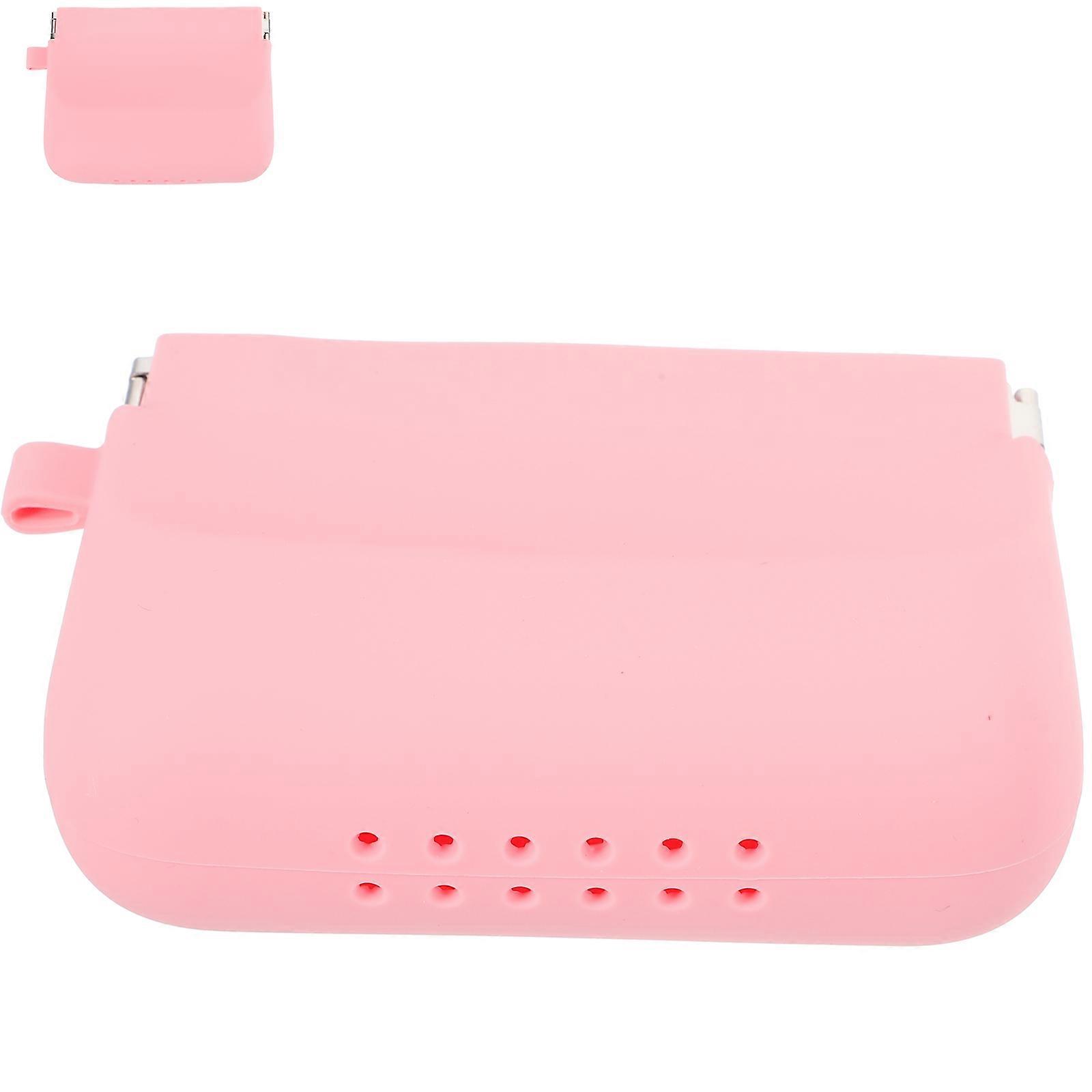 Silicone Denture Box Denture Case for Retainer Holder 2Pcs Pink Case