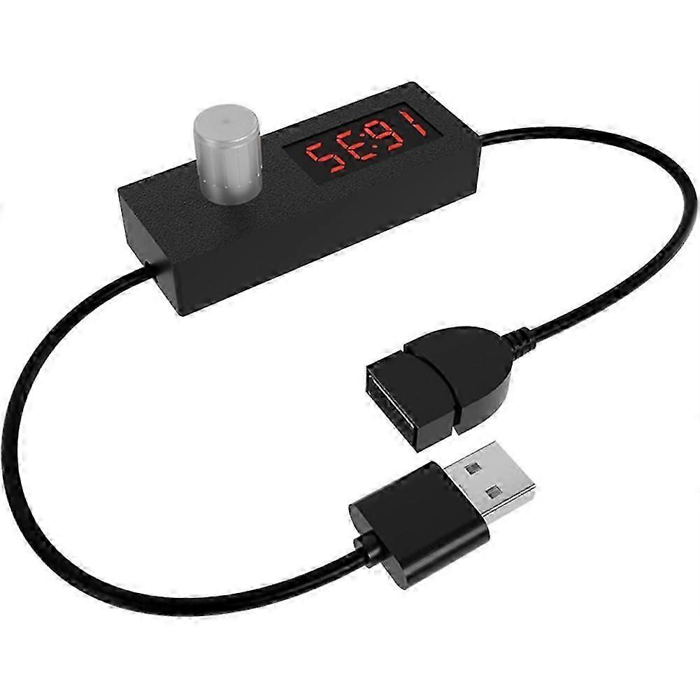 USB Timer Switching Cord Wire for Scheduled Power Off Ranging From 5 Minutes to 24 Hours 55 Minutes