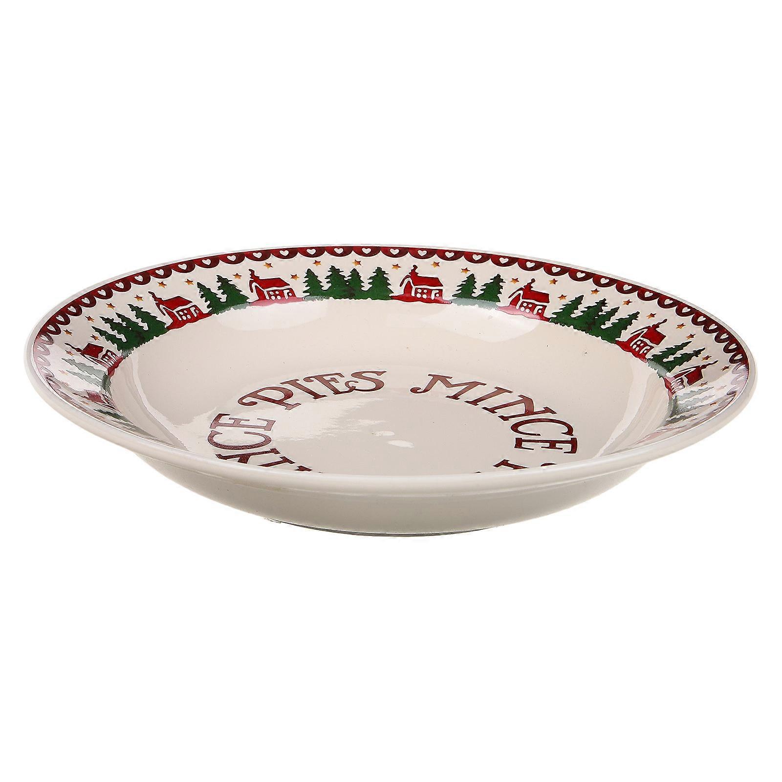 Xmas Plate Ceramic Plate for Holding Appetizer Multi-Function Serving