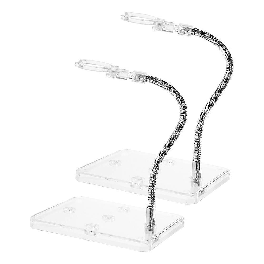 Doll Stands Display Holder Model Display Holder Adjustable Transparent 2Pcs