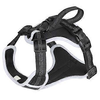 25-26 Pet Dog Harness Triangle Fixed Ergonomic Grip Reflective Adjustable Breathable Dog Chest Harness For Outdoor Walking