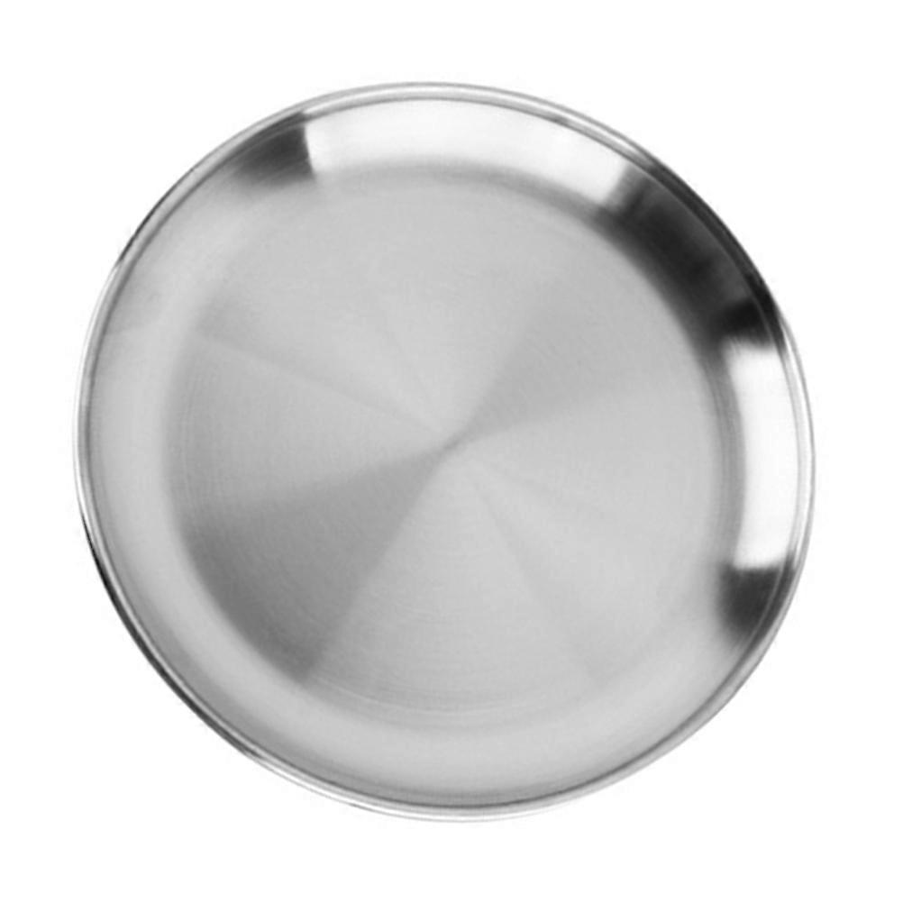 Stainless Steel Dinner Plate for Dessert Sharing 1Pcs Rustproof Multi-Purpose Plate