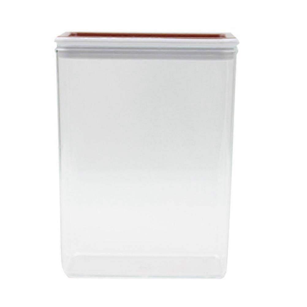 Fresh Keeping Box Square Sealed Jar for Kitchen Use 2Pcs Transparent Containers