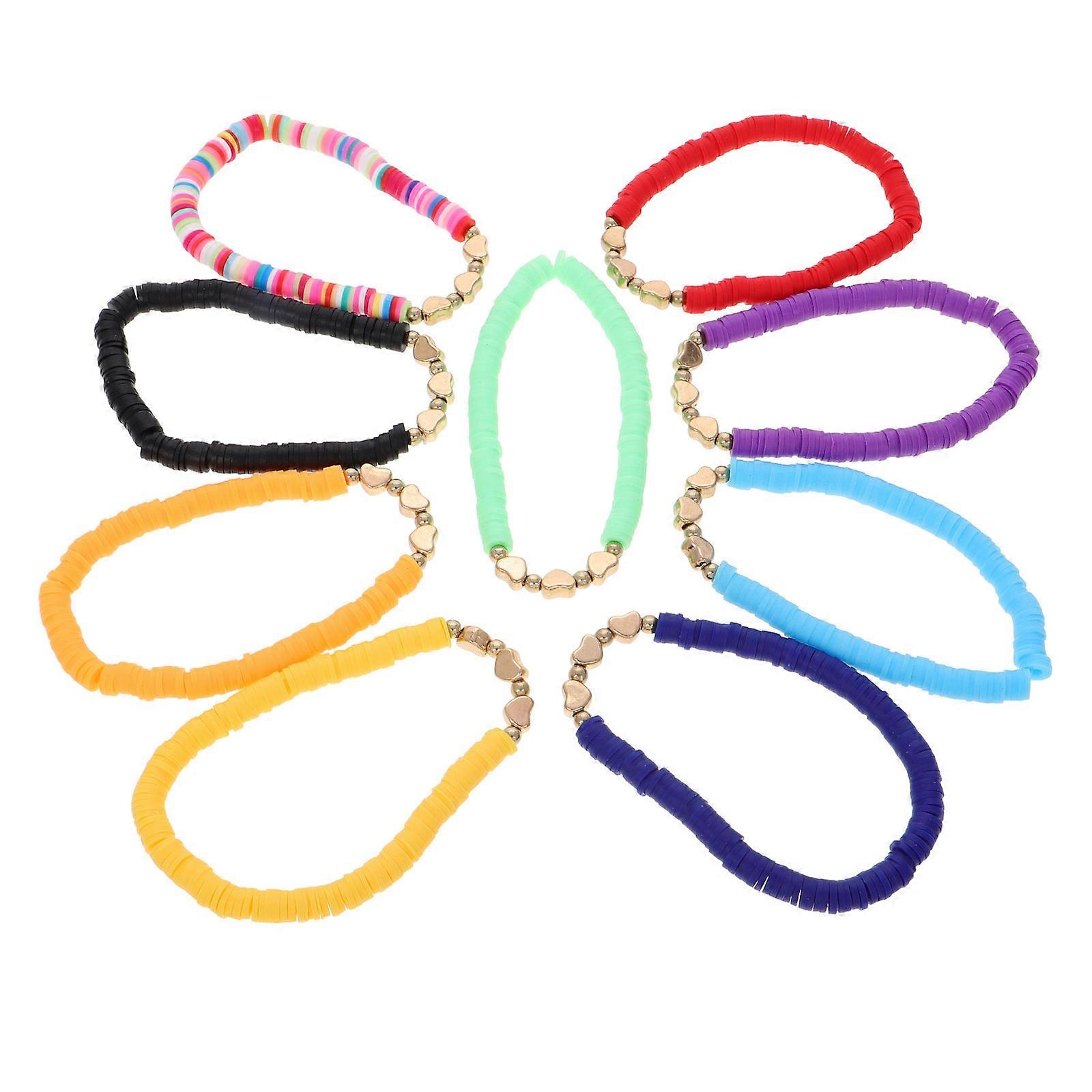 Boho Halloween Stackable Bracelets with Heart Design for Holiday 36Pcs Set