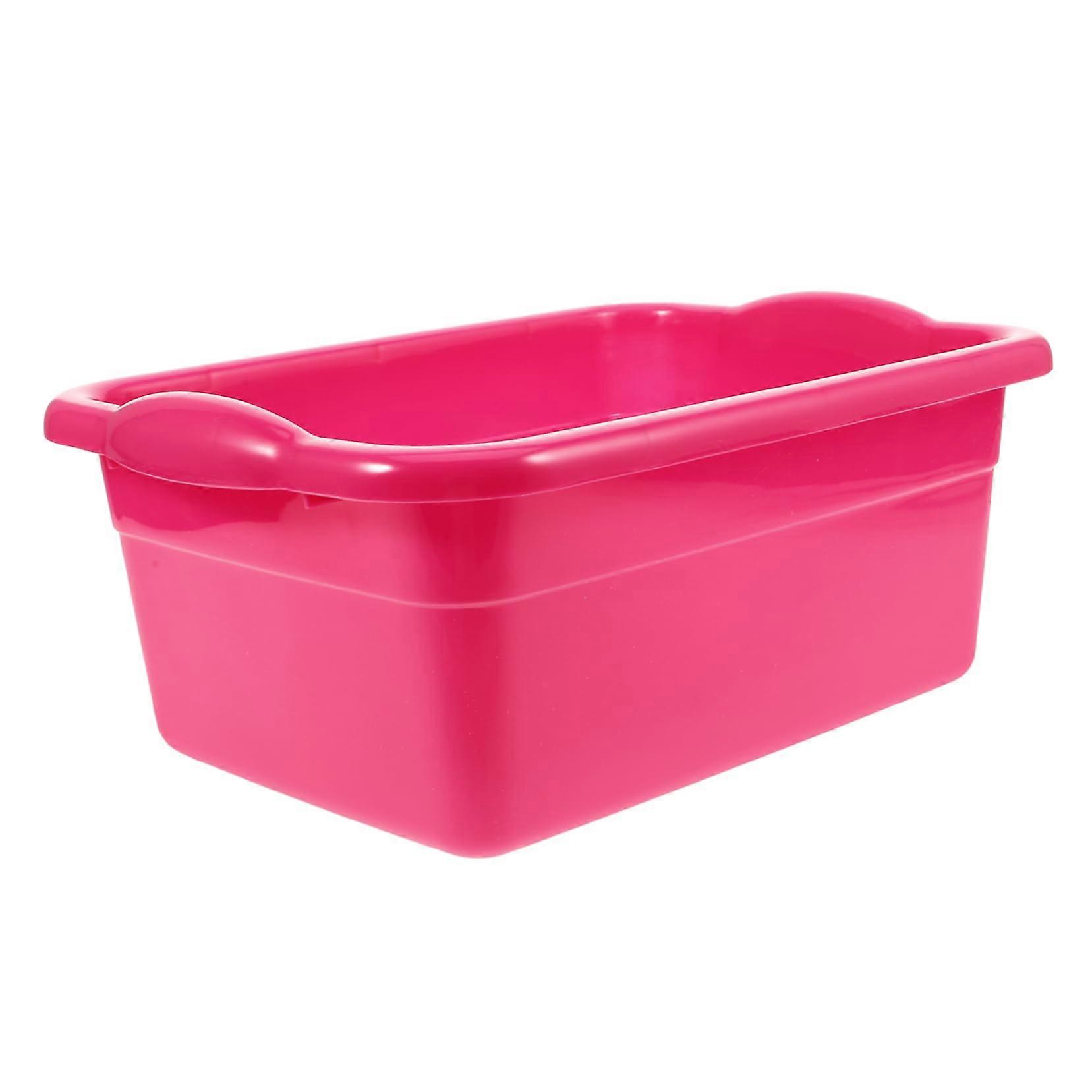 Durable Plastic Wash Basin with Handle for Laundry, Face Washing and Foot Soaking