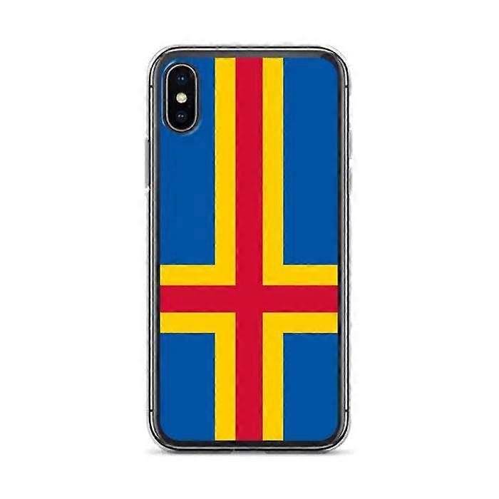 Phone Case – Åland Flag – Compatible with iPhone XS – Soft Case – Durable and Shockproof - Silicone - Pixelforma