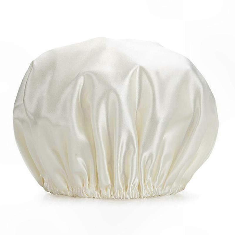 Double layer shower cap for women waterproof and durable