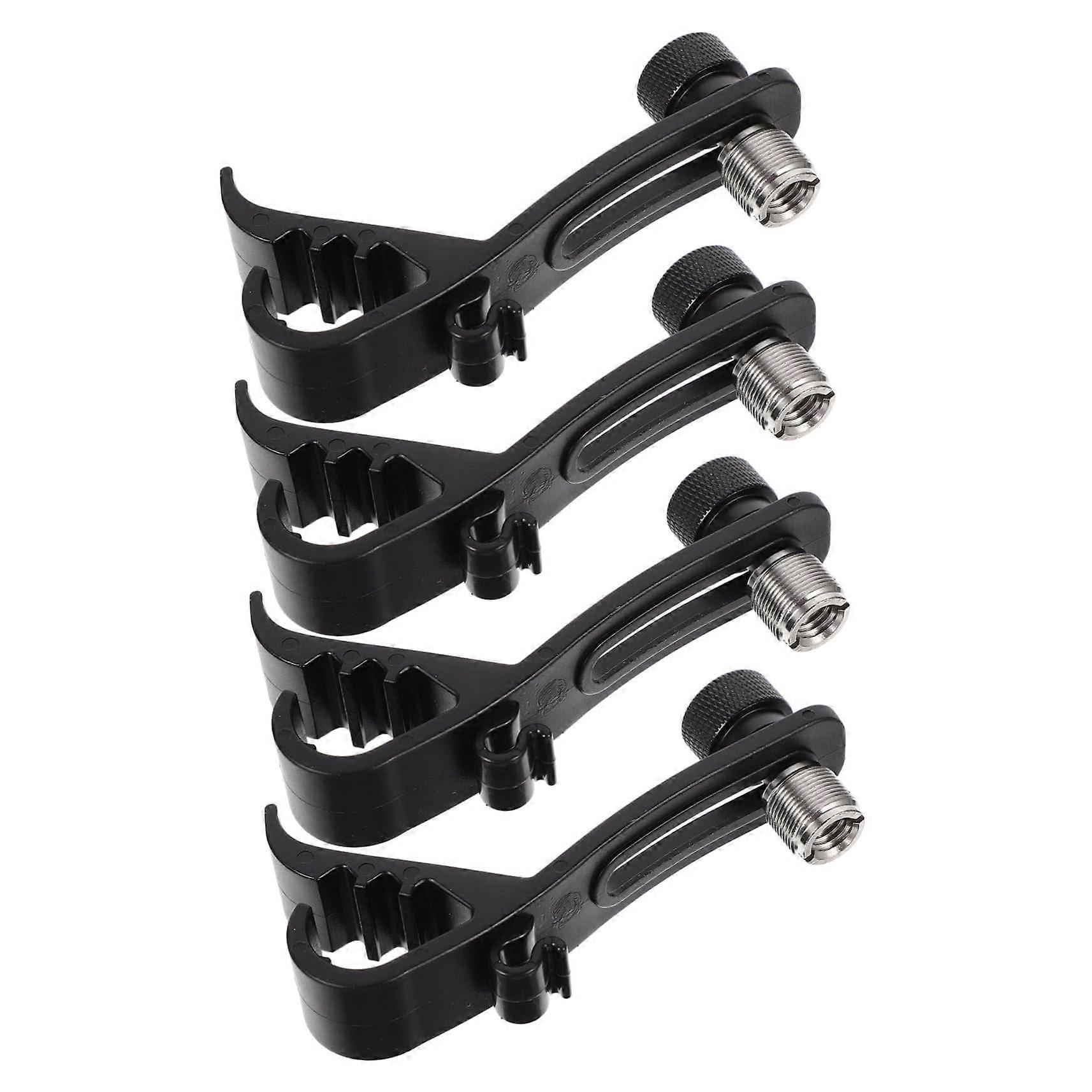 4pcs Shockproof Drum Microphone Clips Adjustable Drum Rim Mic Holders for Drum Kit