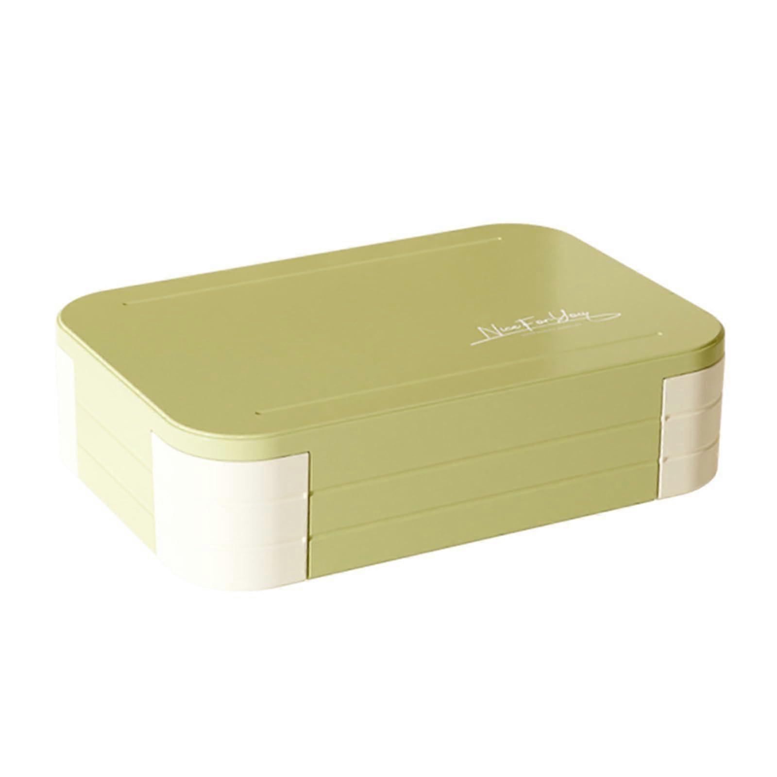Bento Lunch Box with Leak Proof Design, 3 Compartments, Microwave and Dishwasher Safe for Work