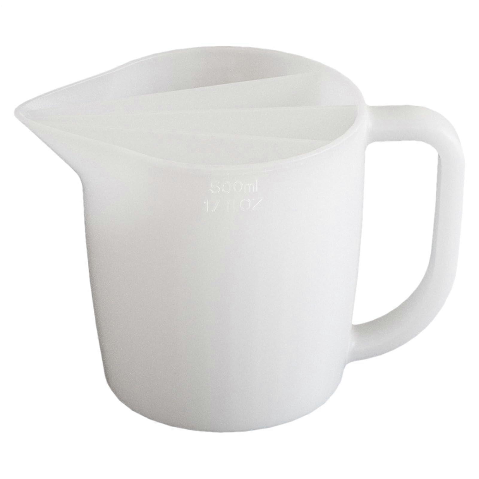 500ml Silicone Paint Pouring Cup with 4 Grid Color Separation, Reusable Mixing Container