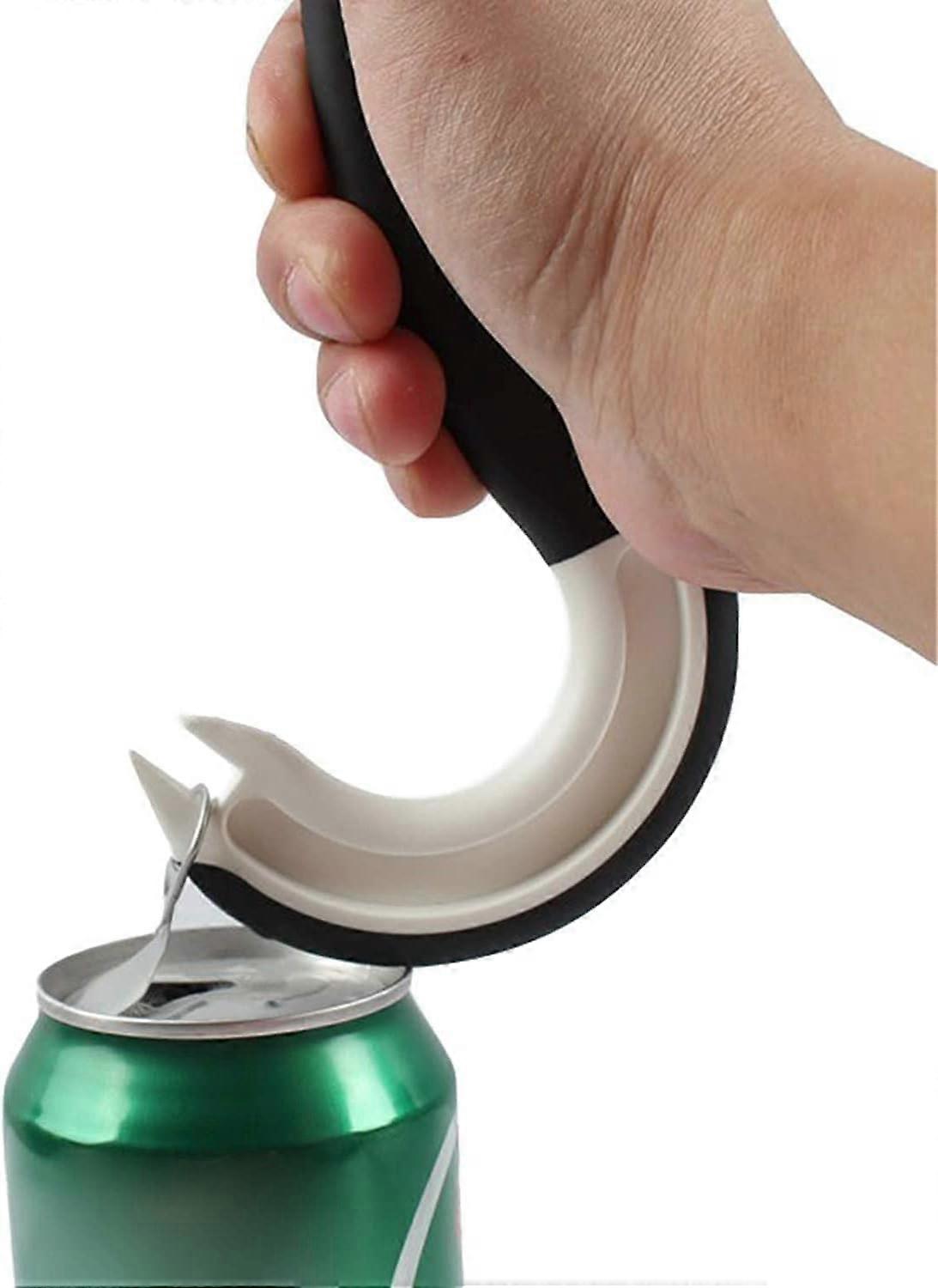 Jar Opener for Weak Hands Ergonomic JShape Ring Pull Can Opener for Seniors and Multi Lids