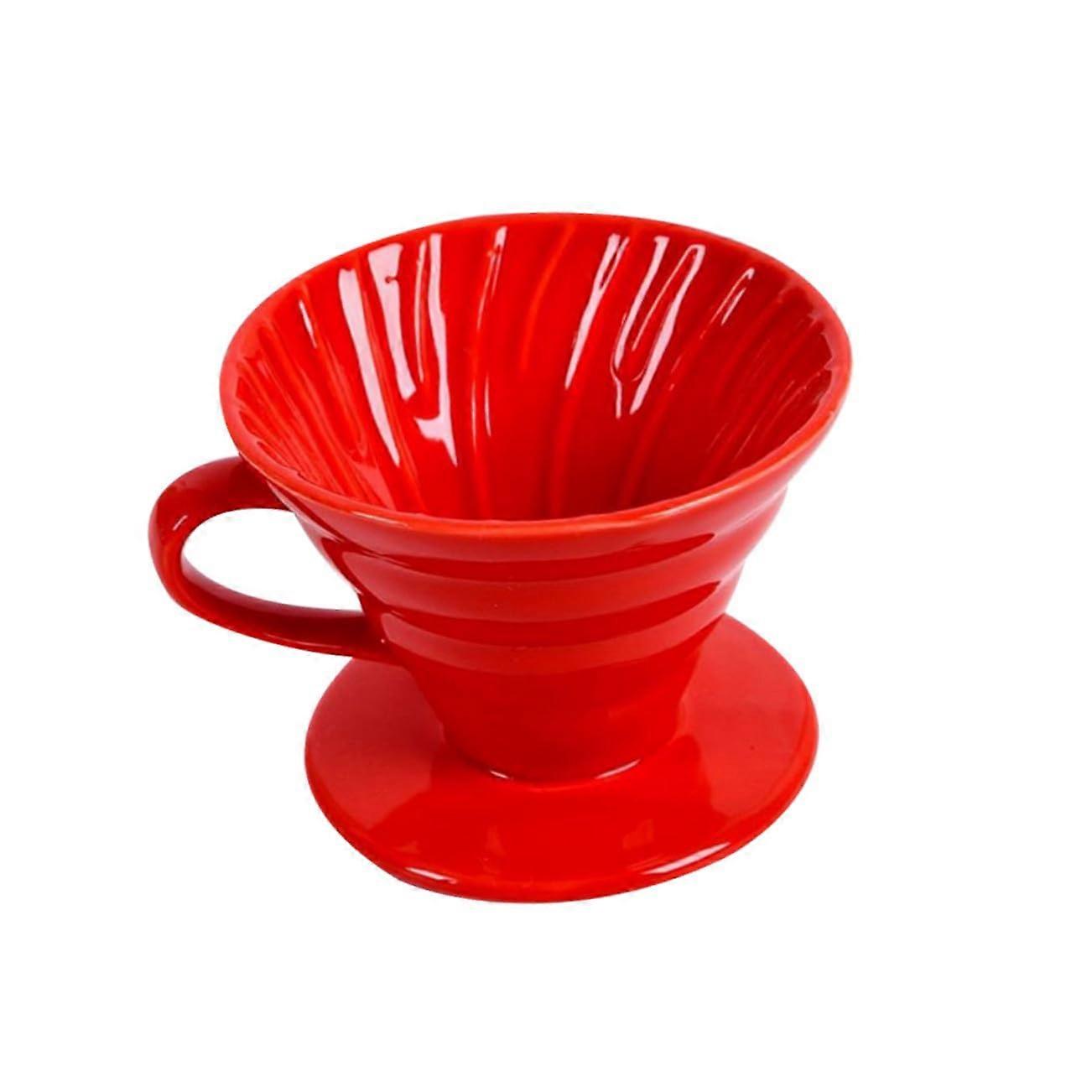 Ceramic Coffee Filter Cup with Spiral Drip Design, Handmade RustResistant Brewer for Home and Office