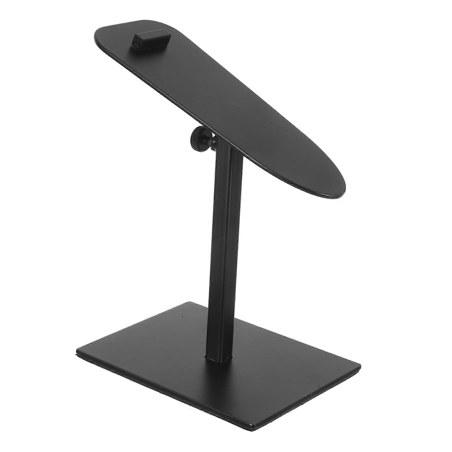 Shoe Display Stand Adjustable Height Black Metal Riser for Retail  and Home Use