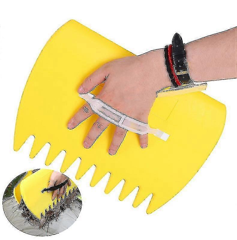 Large Plastic Leaf Rake for Garden & Yard  Lightweight Hand Rake for Efficient Leaf Collection