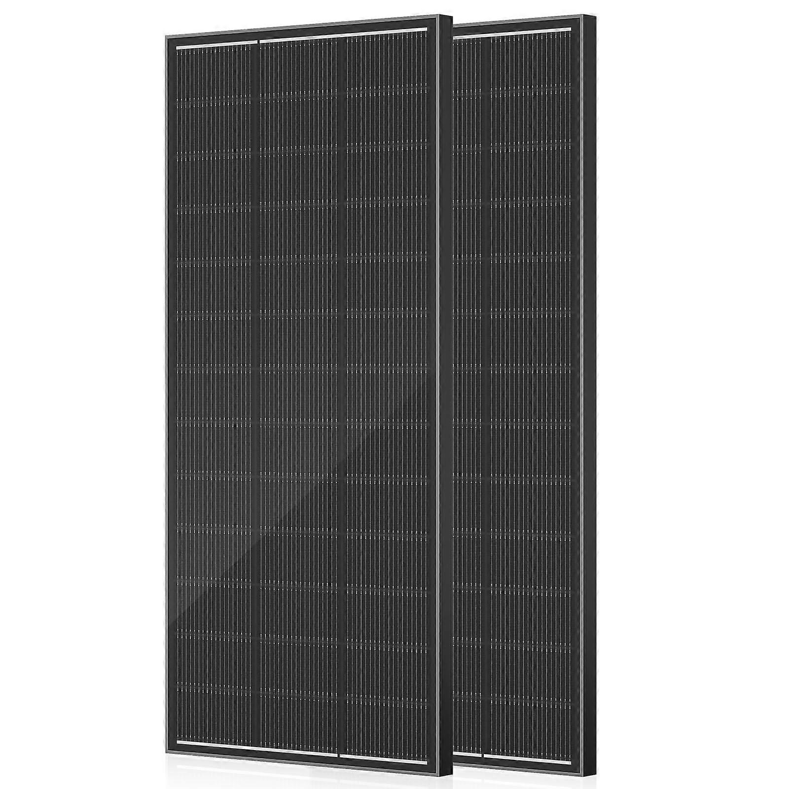 300W Monocrystalline Solar Panel 2Pcs  Efficiency Weatherproof IP68 for RV Camper Caravan