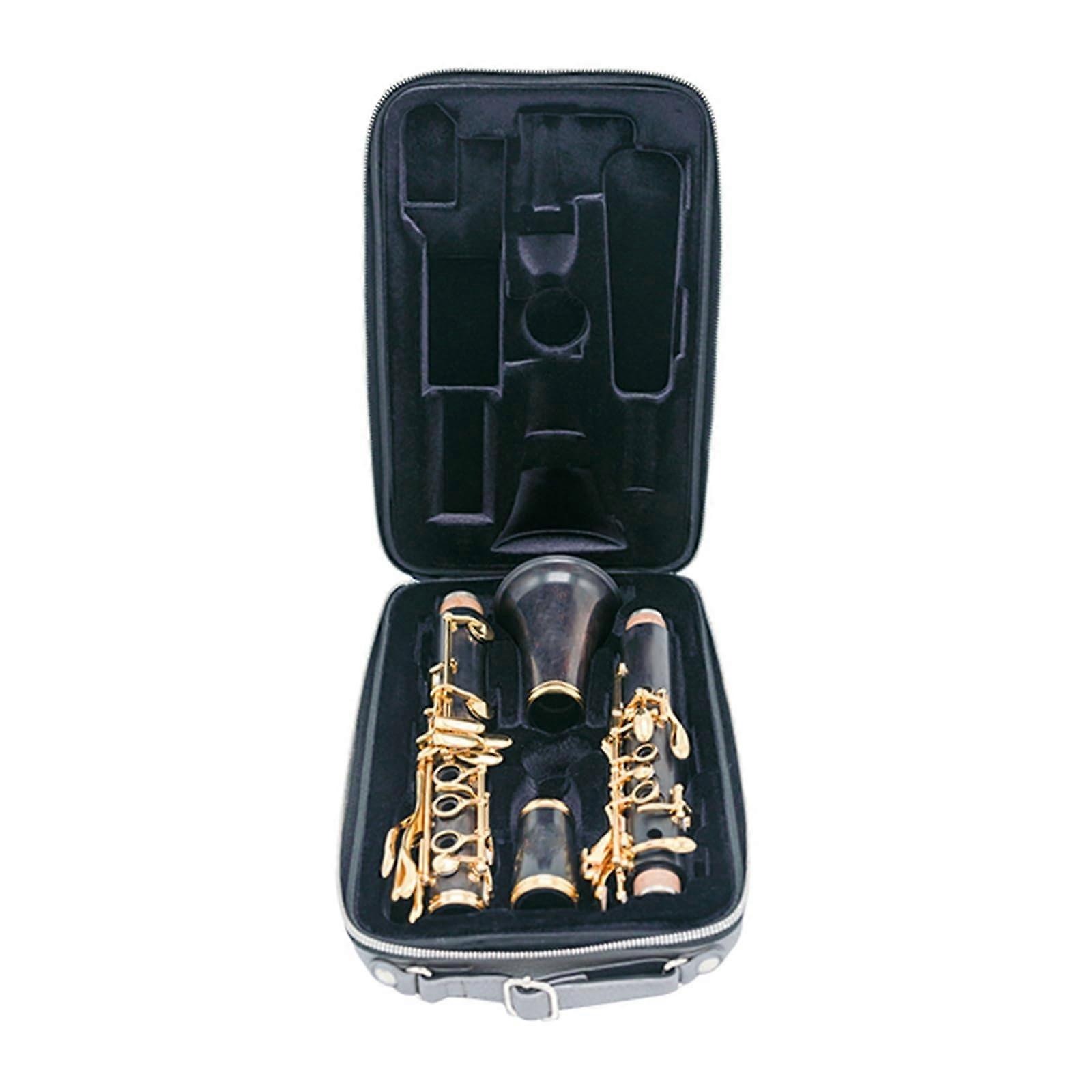 Professional B Flat Clarinet Set with Case, Clear Accurate Sound and Ergonomic Key Design