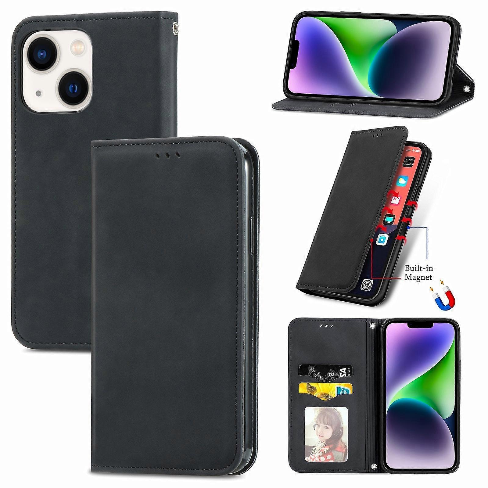 Retro Skin Feel Magnetic Flip Leather Phone Case