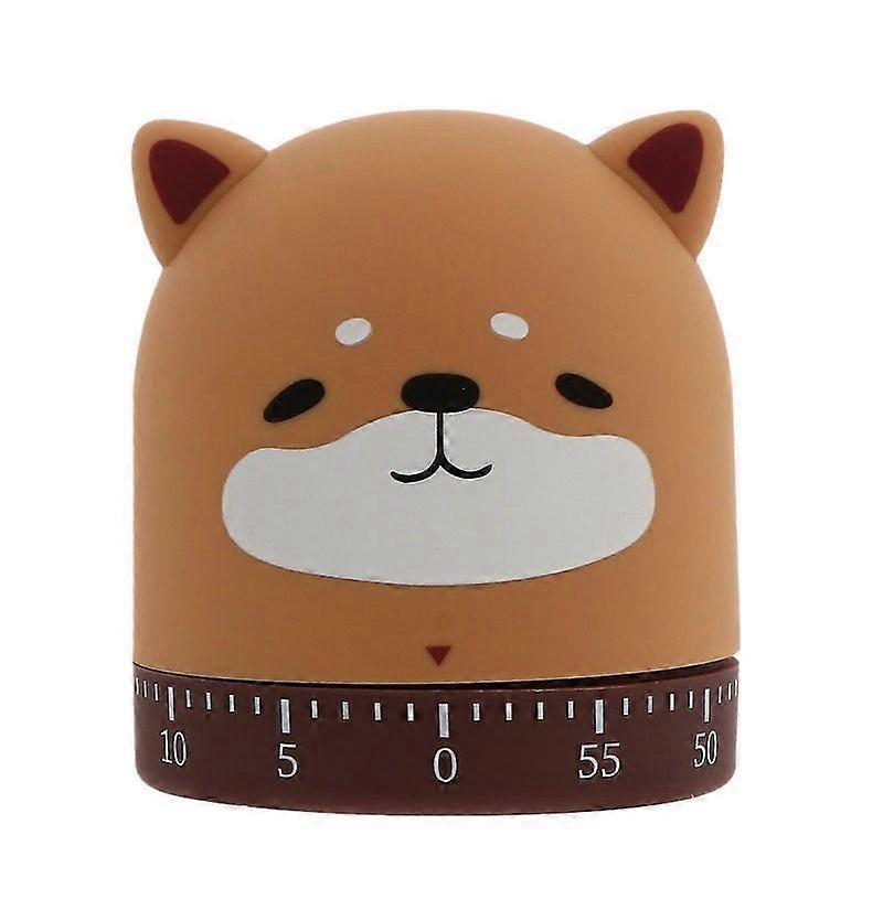Cartoon Timer Dog Shape Countdown Kitchen Chef Clock Brown 7X6X6CM Cooking Timer 1Set