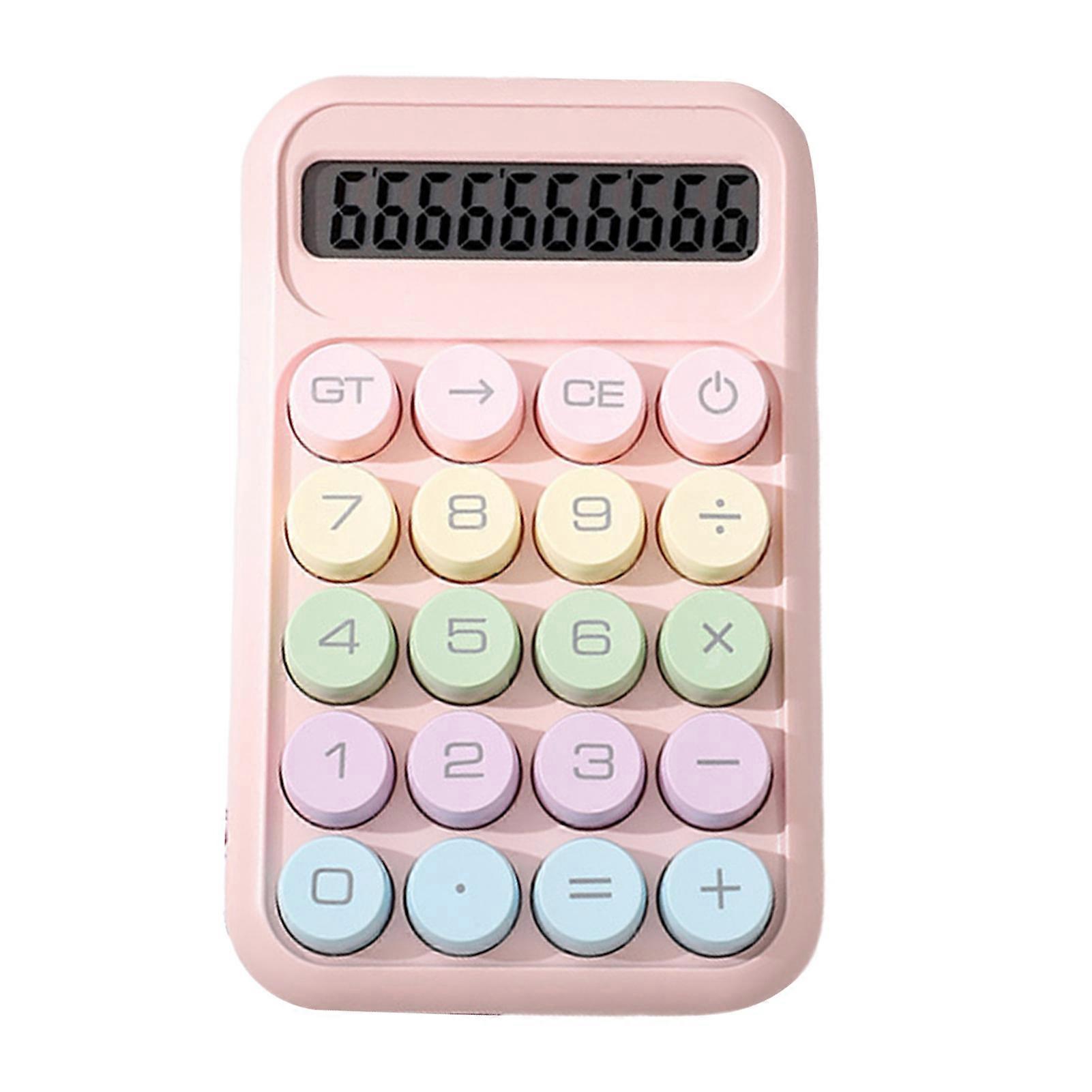 10 Digits Calculator with Big Button 15-Degree Tilt Design LCD Display Mechanical Switch Portable