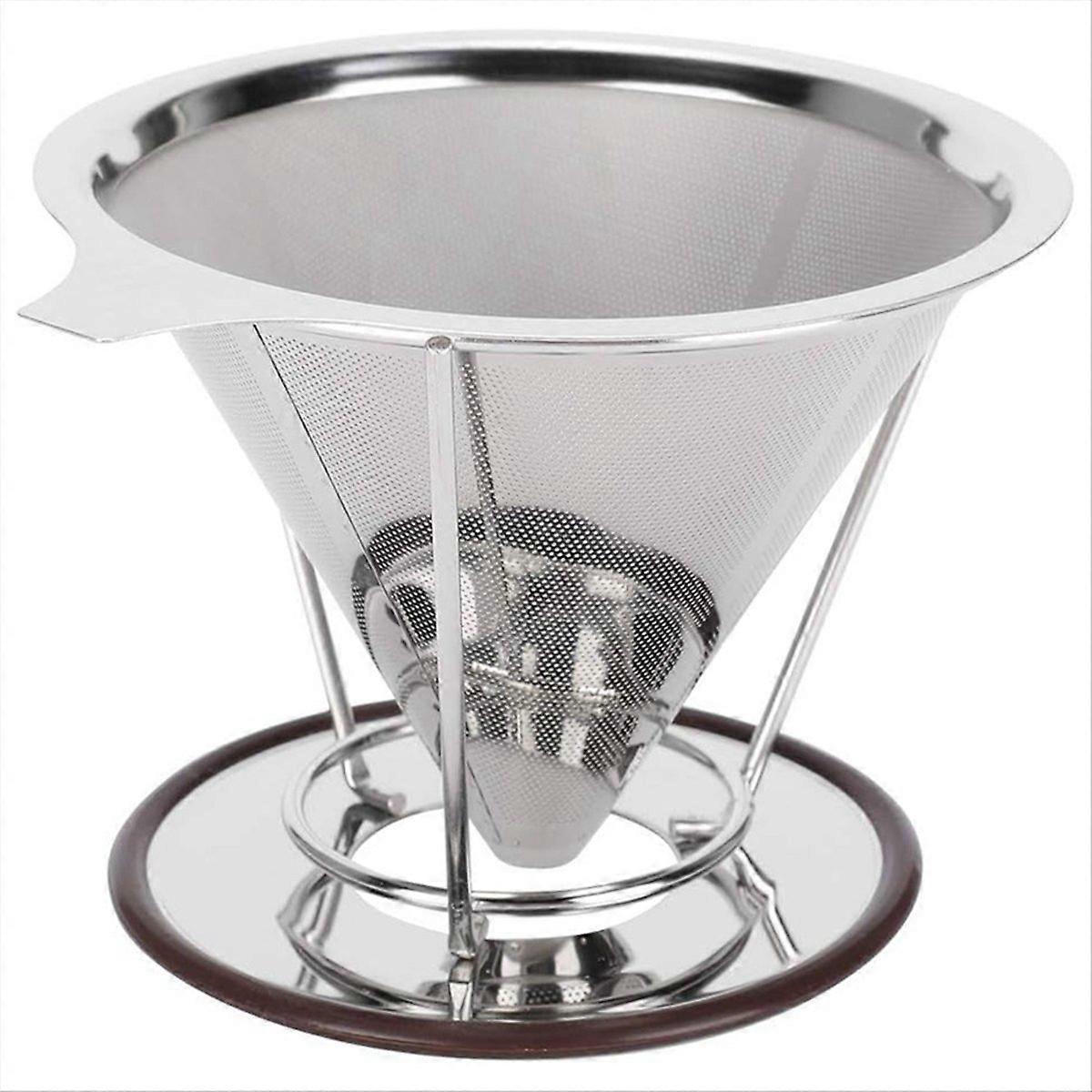 Reusable Stainless Steel Double Layer Coffee Filter