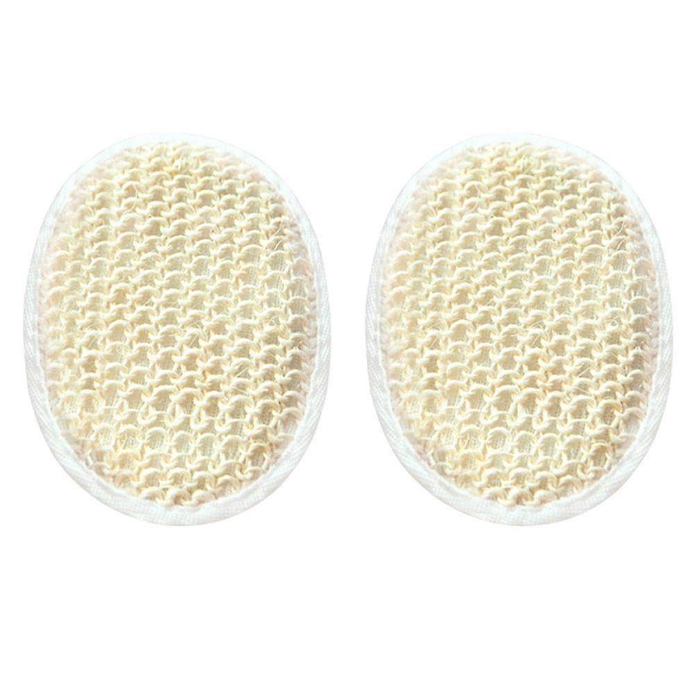 Beige Sisal Bathing Ball Exfoliating Body Cleaner for Bath Use 2Pcs Practical