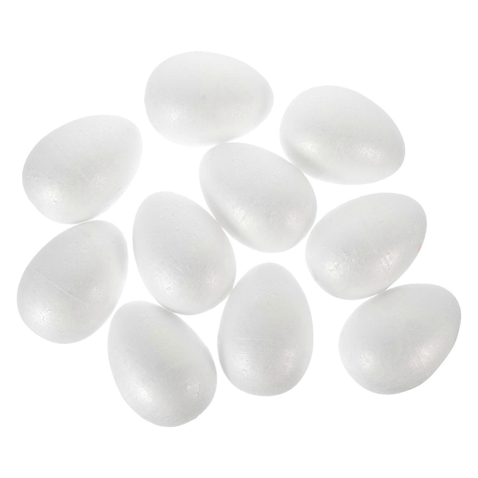 DIY Foams Egg Decoration Models for Easter 10Pcs White Easter Decor
