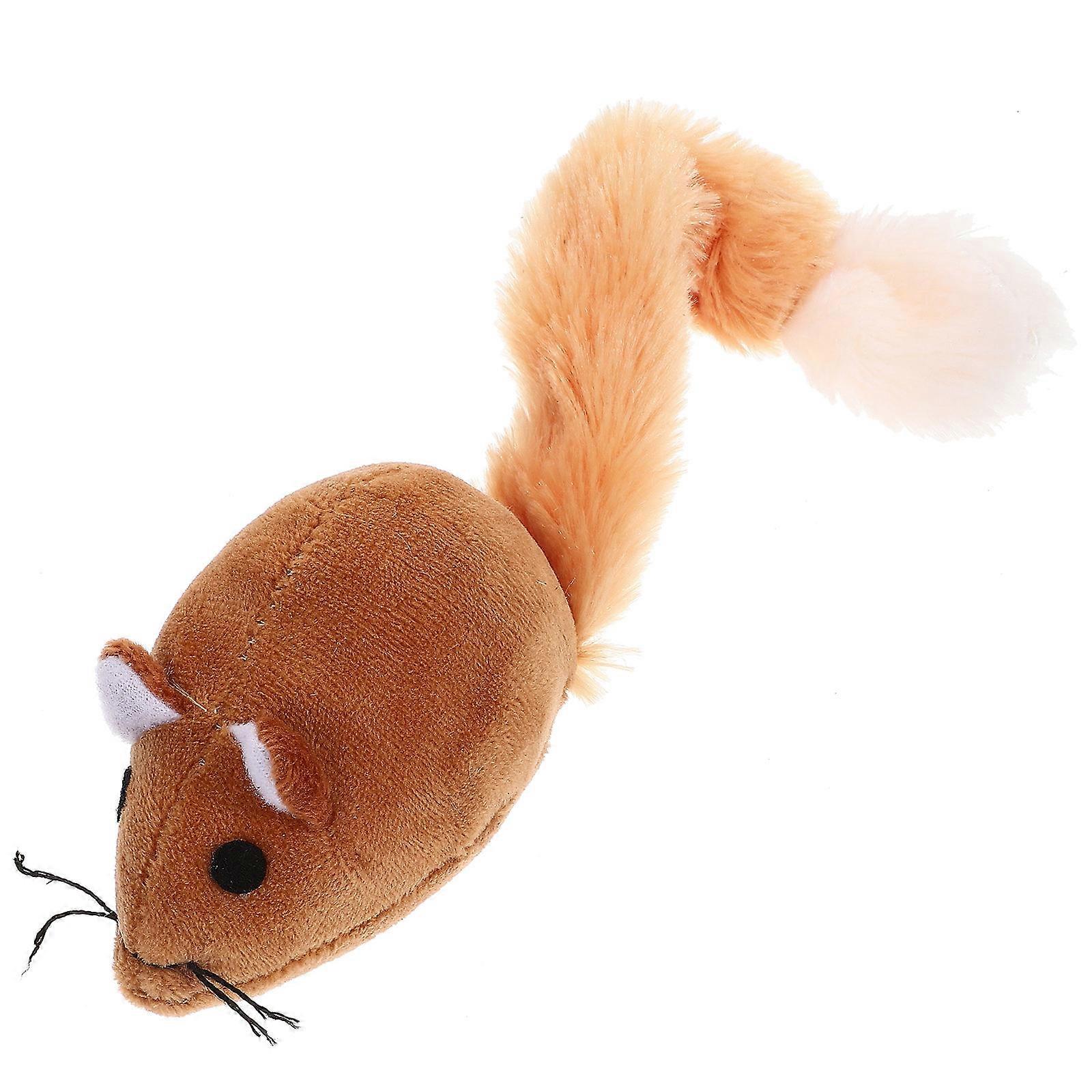 Catnip Mouse Toy Plush Interactive for Indoor Cats Soft Kitten Plaything