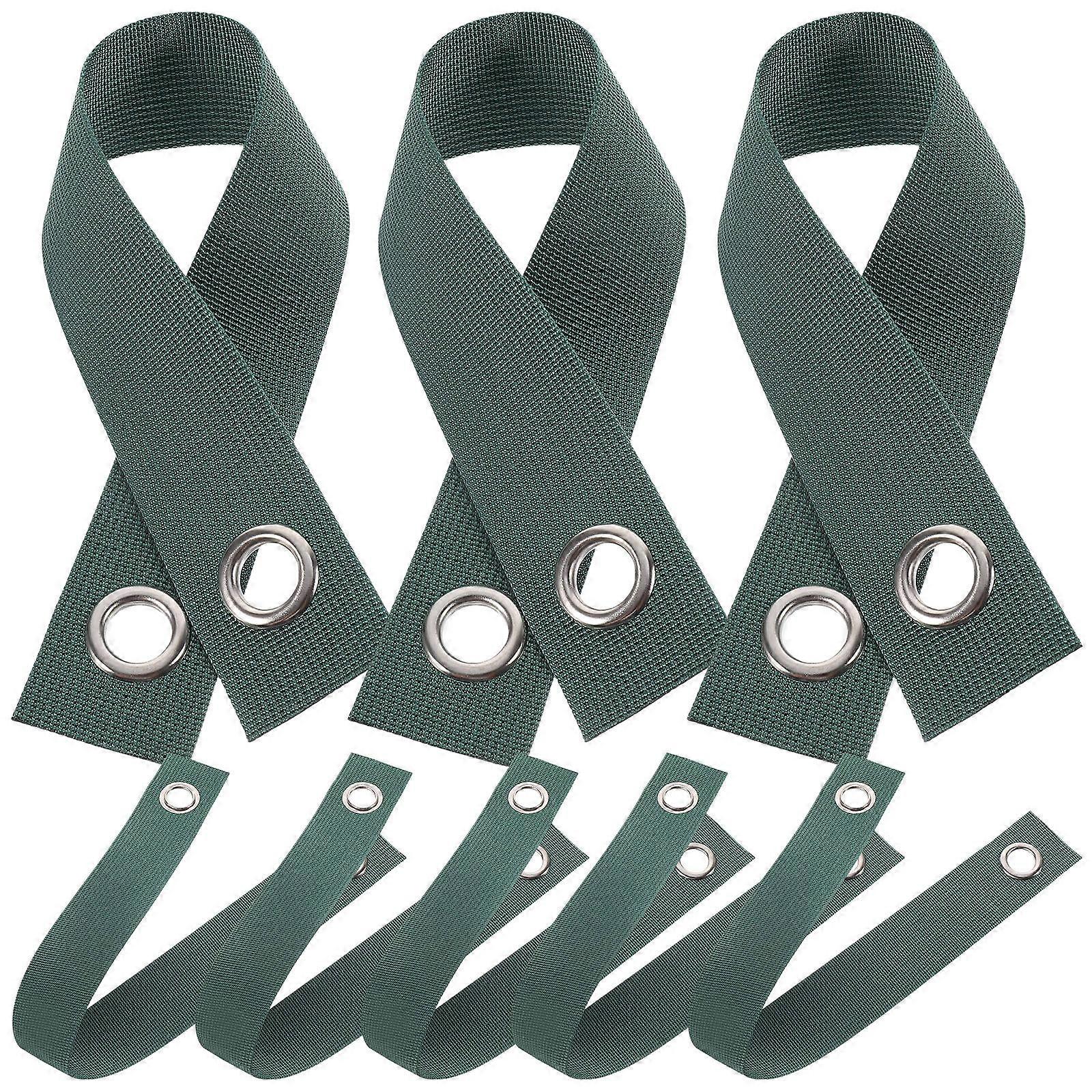 Green Nylon Tree Straps Tree Staking Straps for Outdoor Use 8Pcs