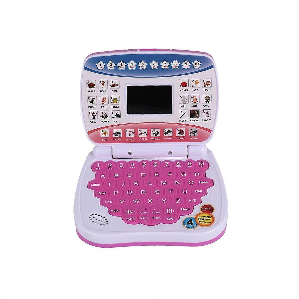 Learning Machine Laptop Computer Child Language Education Toys Pink