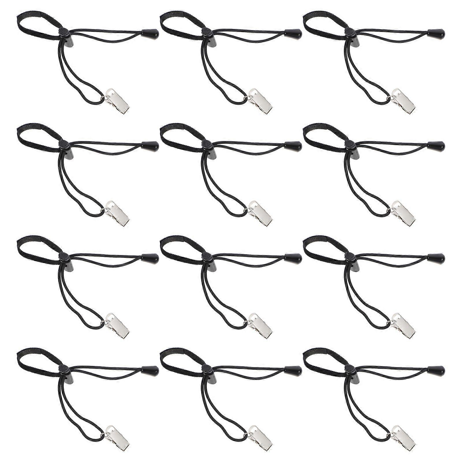12pcs Studio Background Cloth Clips Multi-function Nylon Strong Clips A-shape Background Backdrop Clamps Holder (Black)