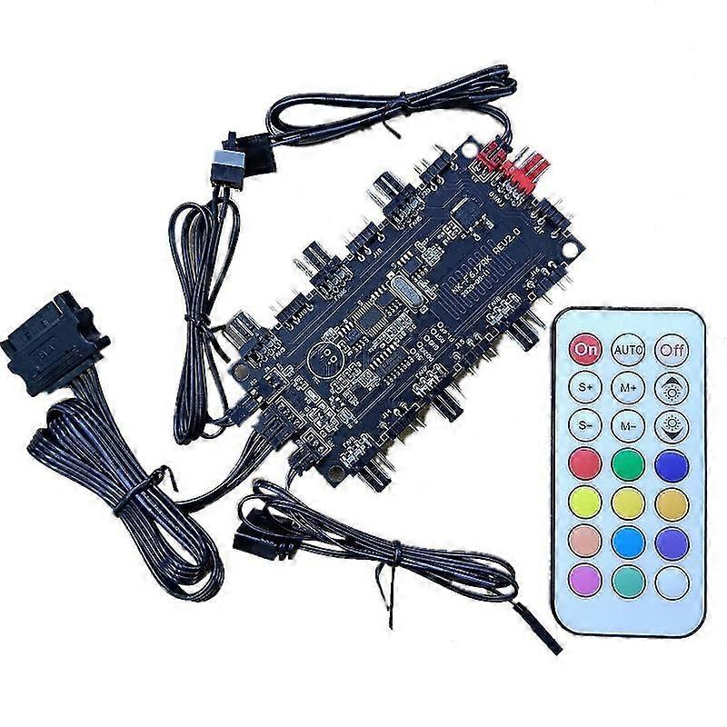 Rgb Aura Argb Cable Splitter Hub Case Temperature Control Controller Extension Cable Adapter Light
