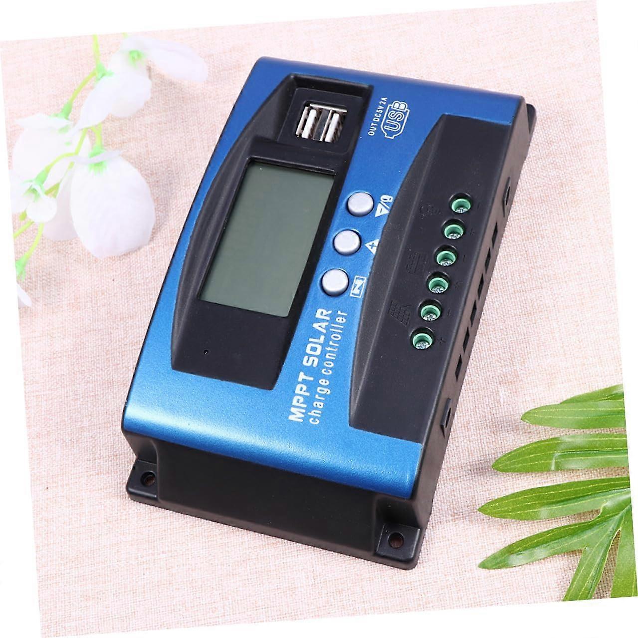MPPT Solar Charge Controller with USB Port, Temperature Display, Adjustable Load Timing and Protection
