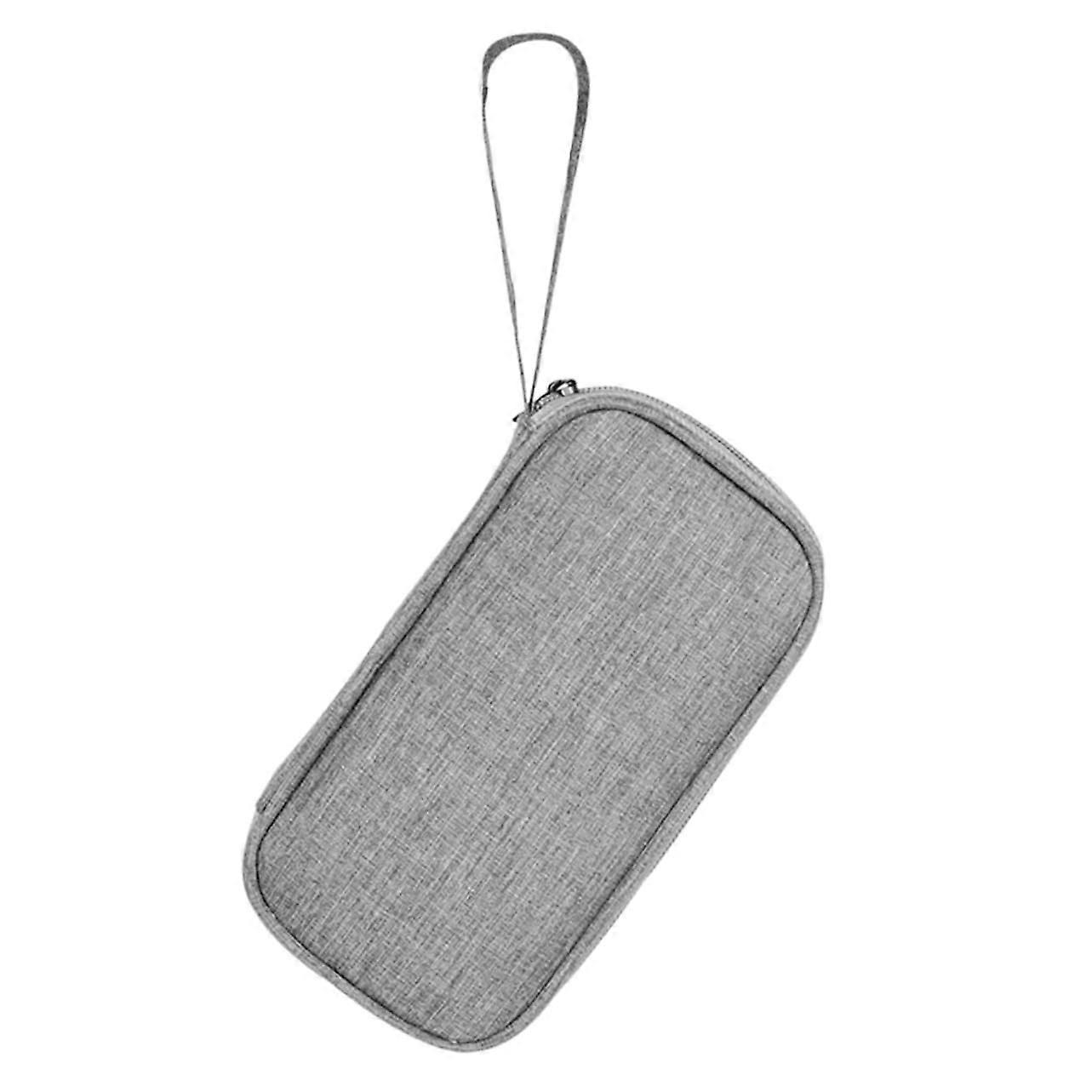 Travel Electronics Organizer with Tangle Cable Storage, Compact Tech Accessories Pouch, Gray