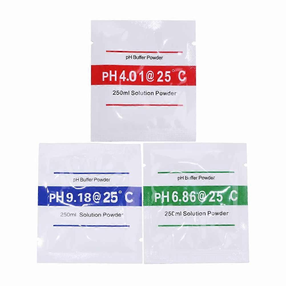 3PCS PH Calibration Solution PH Buffer Powder Solution Powder Distilled Water Solution