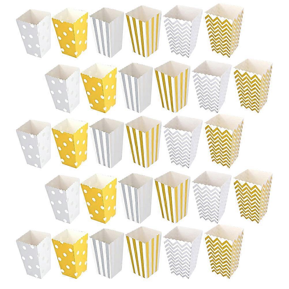 Party Popcorn Containers Paper Boxes for Storage 30Pcs Assorted