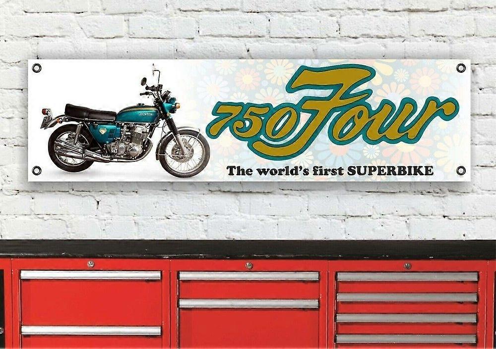 CB750 FOUR 1969 BLÅ BANNER FB0590