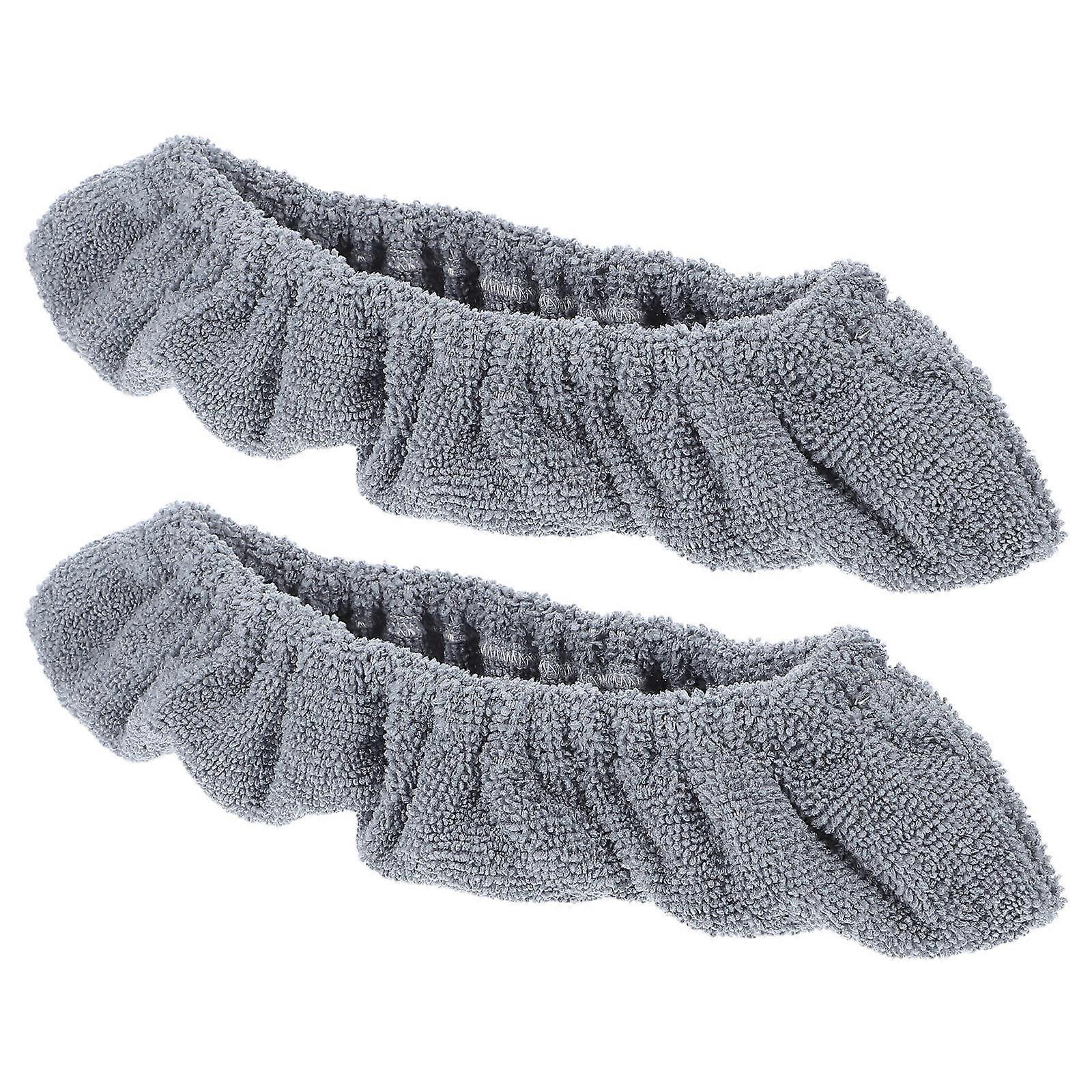 Plush Ice Skate Covers Adjustable Skate Protector Guards for 2Pairs
