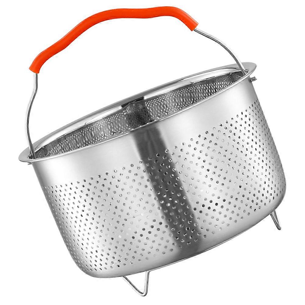 Steaming Basket Multi-Function Steamer Basket for Cooker Pot 4Pcs Silver Set
