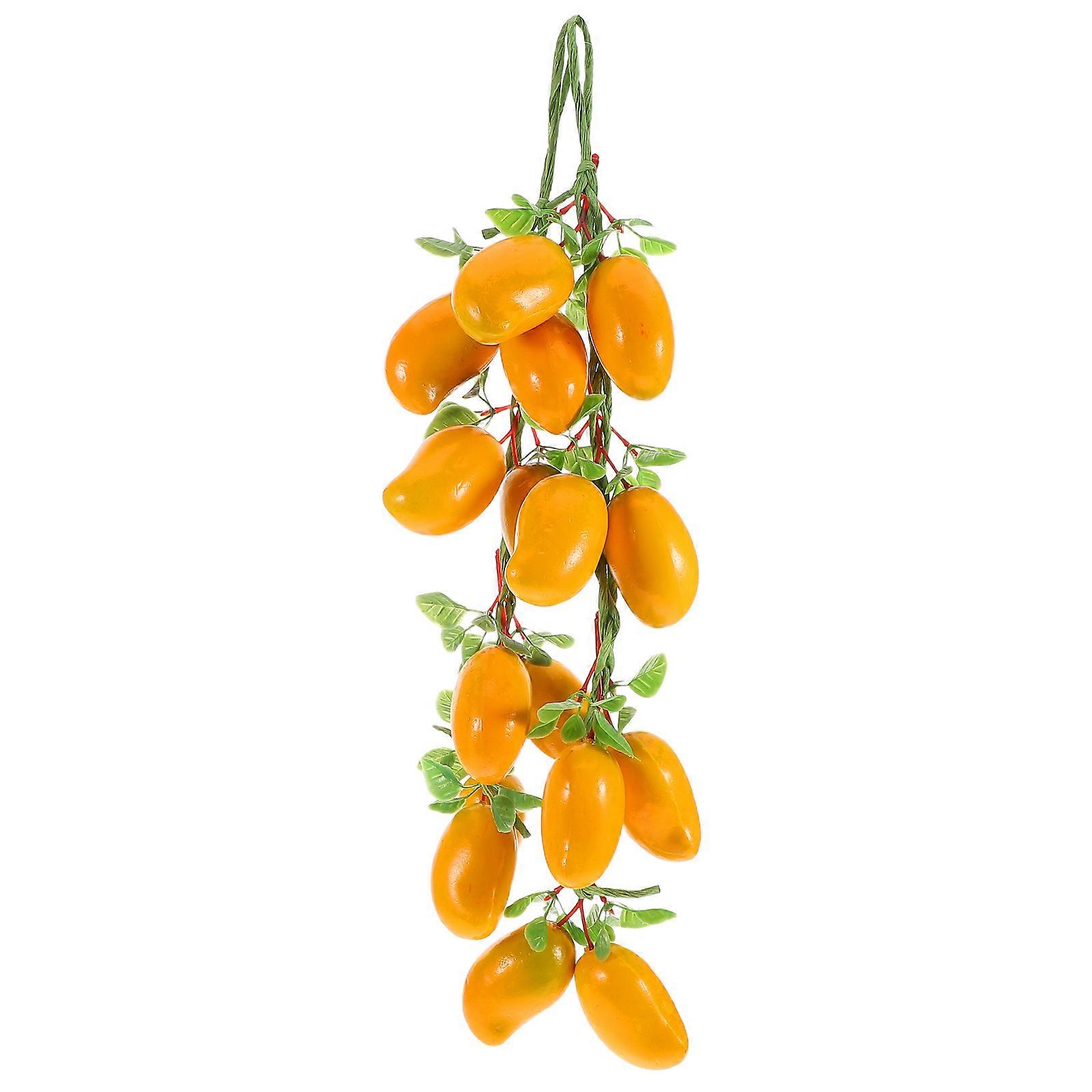 Artificial Fruit Decor Lifelike Mango String for Farmhouse Display 2Pcs