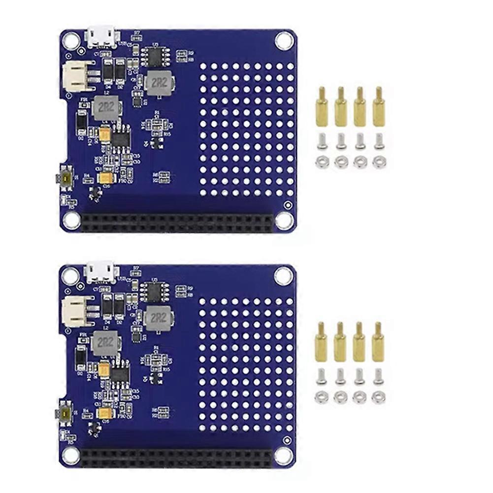 2 modules d'alimentation sans interruption (UPS) HAT pour Raspberry Pi 4/PI5 avec batterie au lithium.