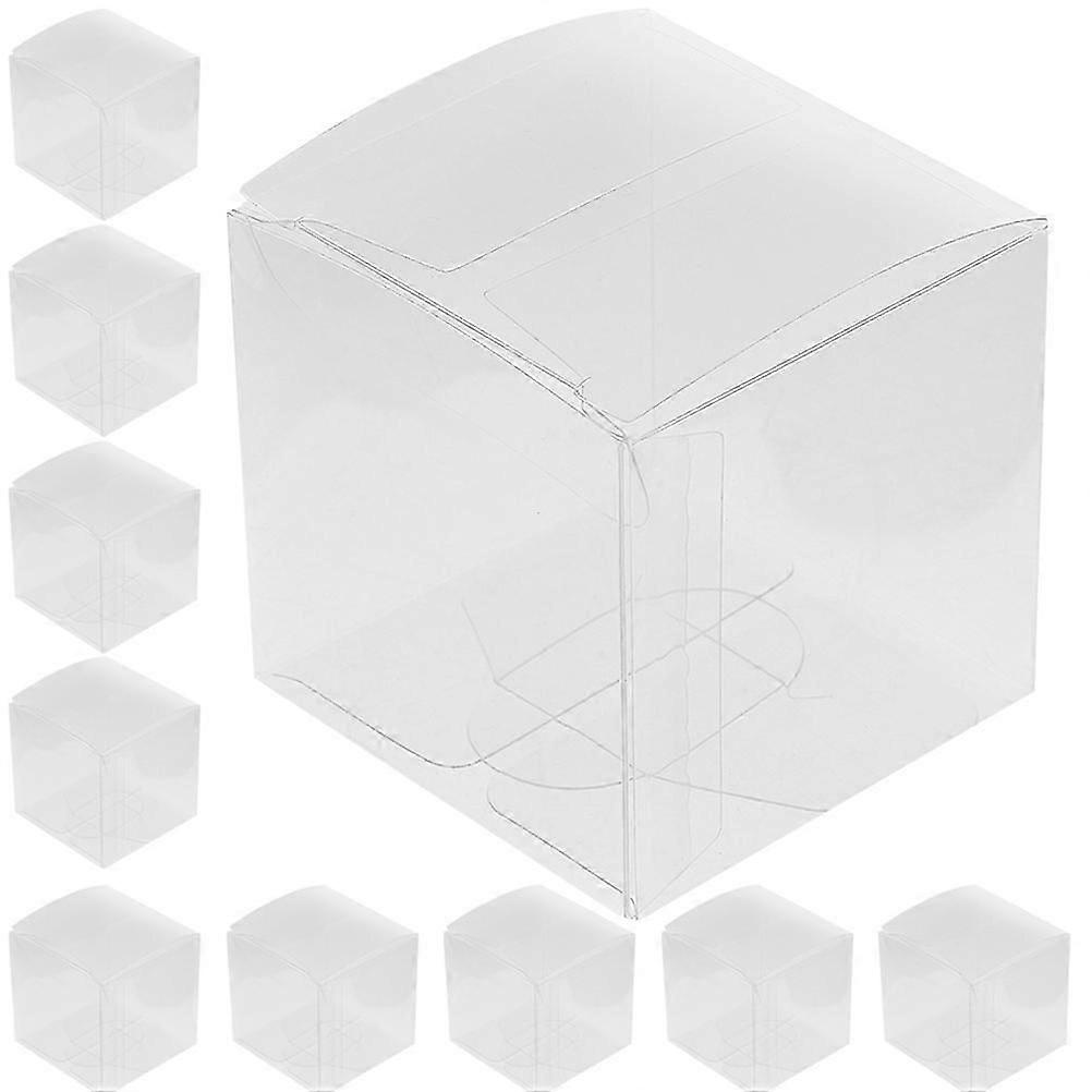 PVC Clear Candy Boxes Small Goodie Boxes for Packaging Use 20Pcs Transparent