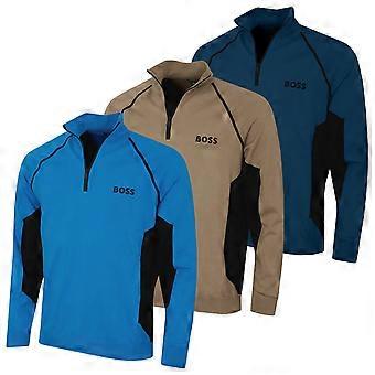 Suéter de media cremallera Hugo Boss Hydro-X Water Repellent Embordado con logotipo repelente al agua para hombre