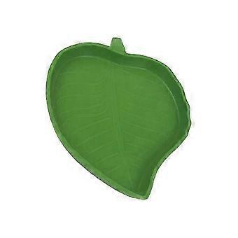 Lizard feeder skål blade form stor kapacitet genanvendelig plast krybdyr kæledyr vand mad skål