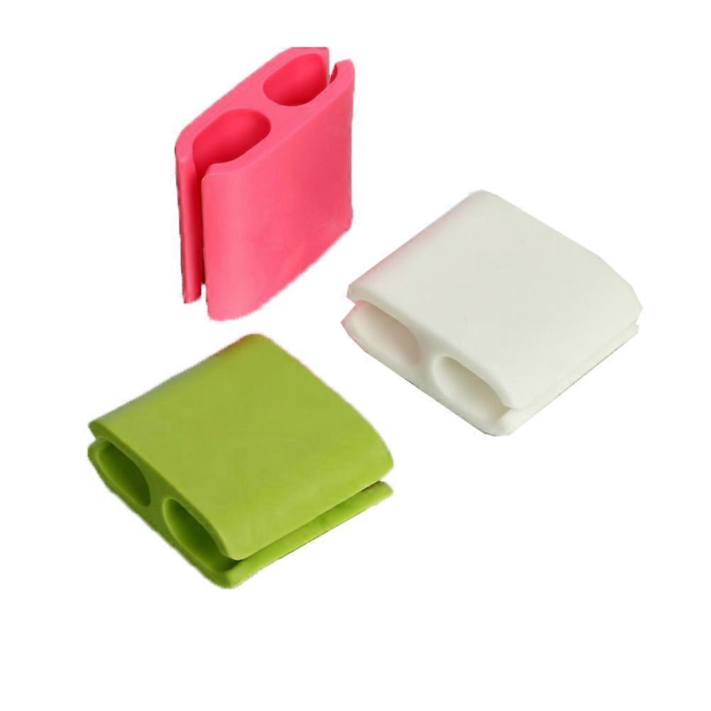 4PCS Creative Biscuit Shape Headphone Data Cable Storage Winder Large Size Cable Winder (Random Color)