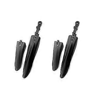 4x Black Mountain Bike Bicycle Road Tire Front Rear Mudguard Fender Set Mud Guard Big Flying Fish